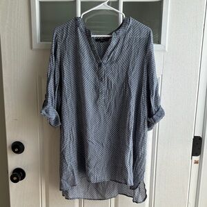 Fred Blue Top with White Dots